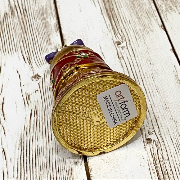 Sleigh Bells Purple Christmas Bell Enamel Trinket - Picture 11 of 12